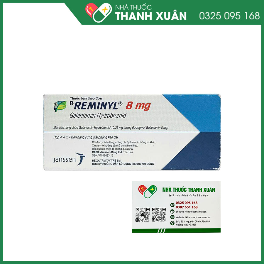 Reminyl 8mg điều trị sa sút trí tuệ do bệnh Alzheimer mức độ nhẹ đến vừa